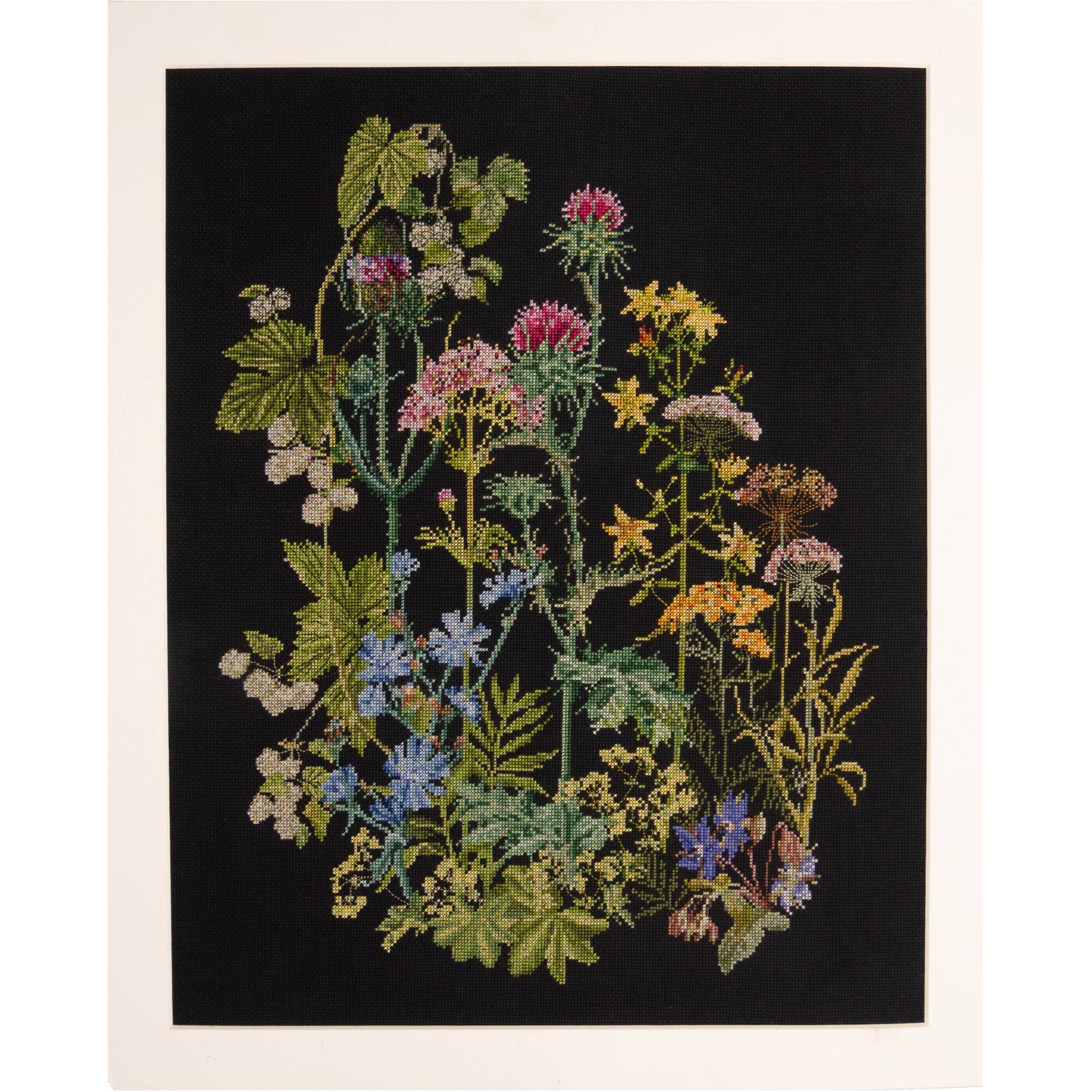 Thea Gouverneur Since 1959® Wild Herbs Black Edition Counted Cross Stitch Kit